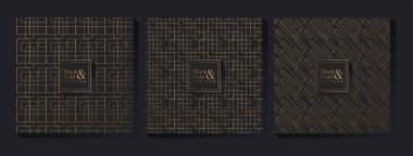 Siyah ve altın desen arka plan