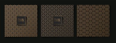 Siyah ve altın desen arka plan