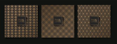 Siyah ve altın desen arka plan