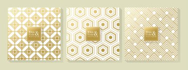 Beyaz ve altın desen