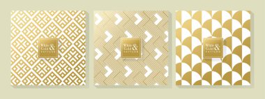 Beyaz ve altın desen