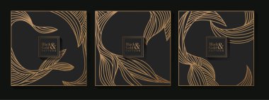 Siyah ve altın desenli