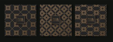 Siyah ve altın desenli