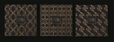 Siyah ve altın desenli