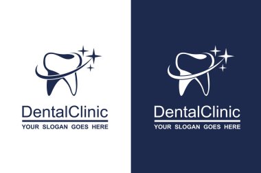 Soyut diş simgesi toplama için diş kliniği