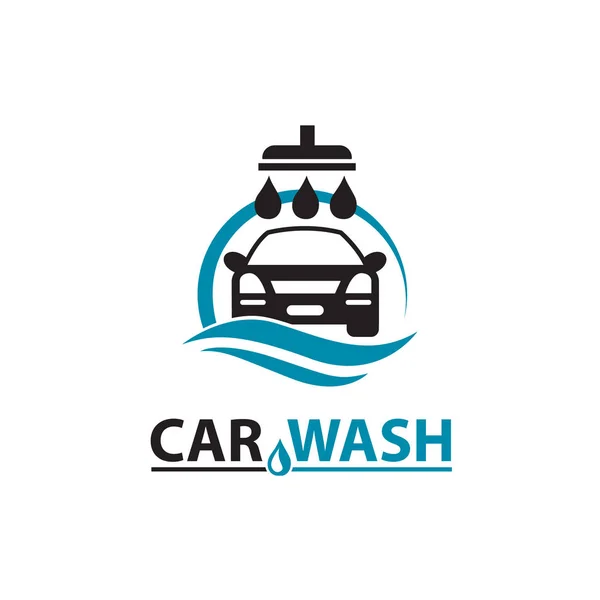 在白色背景上隔离的洗车服务图标 — 图库矢量图片
