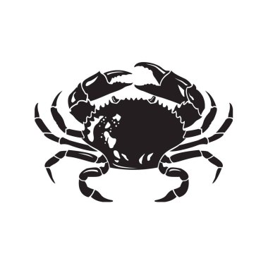 deniz ürünleri görüntü ile yengeç izole üzerinde beyaz arka plan