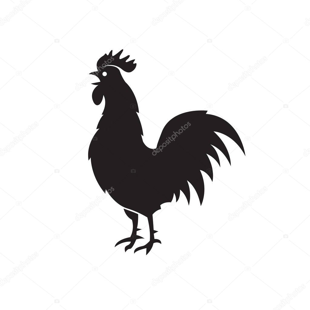 Rooster icon design isolated on white background