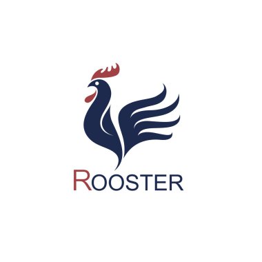 rooster icon design isolated on white background clipart