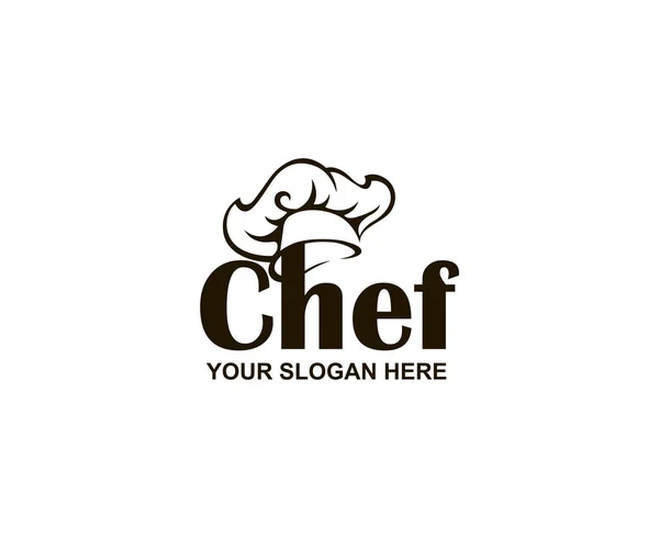 Illustration Monochrome Chapeau Chef Icône — Image vectorielle