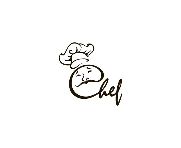 Ilustração Monocromática Ícone Chapéu Chef —  Vetores de Stock