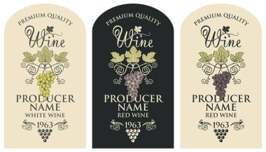 koleksiyon vintage için bir etiket ile üzüm şarap şişe