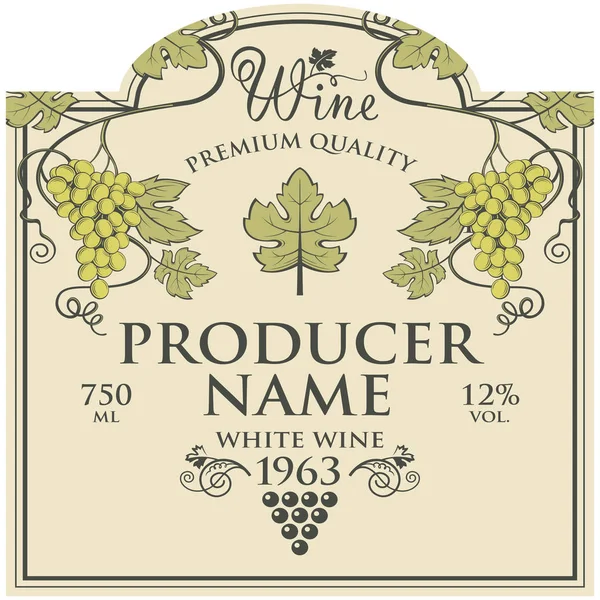 Vintage etiketi ile üzüm şarap şişeleri için