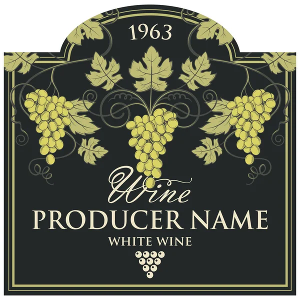 Vintage etiketi ile üzüm şarap şişeleri için