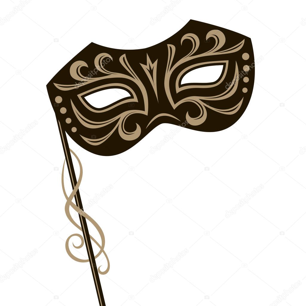 Illustration of carnival mask isolated on white background