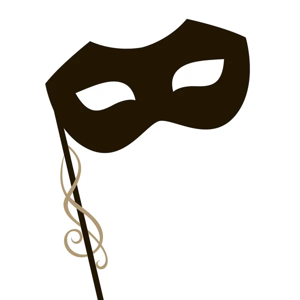 Ilustração Máscara Carnaval Isolado Fundo Branco — Vetor de Stock