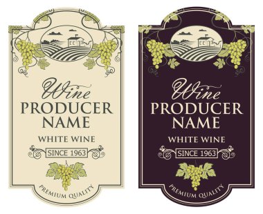 koleksiyon vintage için bir etiket ile üzüm şarap şişe