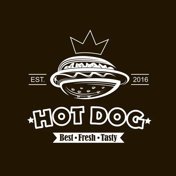 Fondo Vintage Del Cartel Hot Dog Para Comida Rápida — Vector de stock