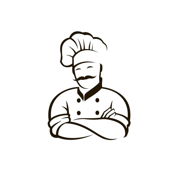 Colección Icono Del Chef Aislado Sobre Fondo Blanco — Vector de stock