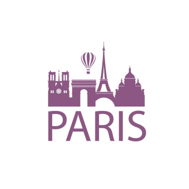 Beyaz arka plan üzerinde izole paris Simgesel Yapı gösteren resim