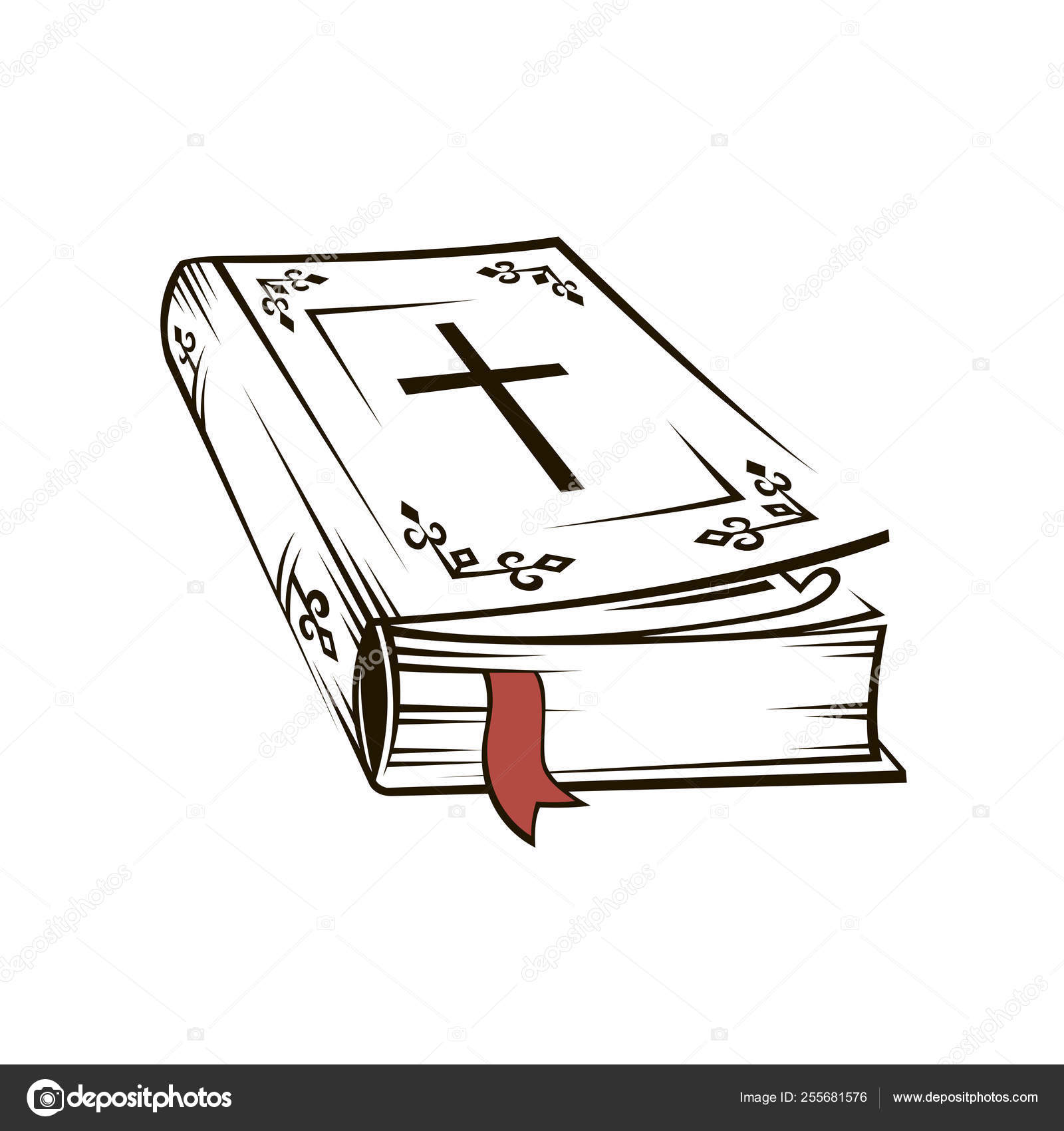 Get Black Holy Bible Image Cross Isolated White Background Stock Free HD Wallpaper Black Holy Bible Image Cross Isolated White Background Stock HD