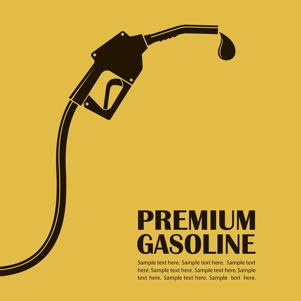 Benzinové Palivové Čerpadlo Tryskou Kapačkou — Stockový vektor