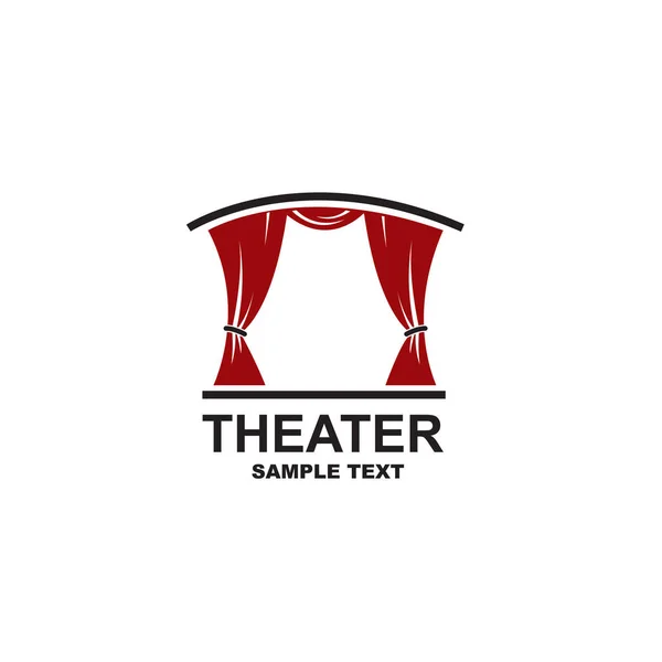 Icono Escena Teatral Con Cortinas Aisladas Sobre Fondo Blanco — Vector de stock