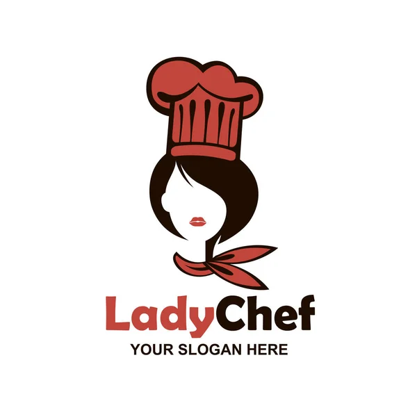 Mujer Chef Diseño Aislado Sobre Fondo Blanco — Vector de stock