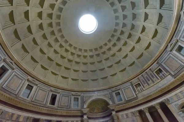 Trou Dans Toit Panthéon Rome Italie Soleil Regarde Travers — Photo