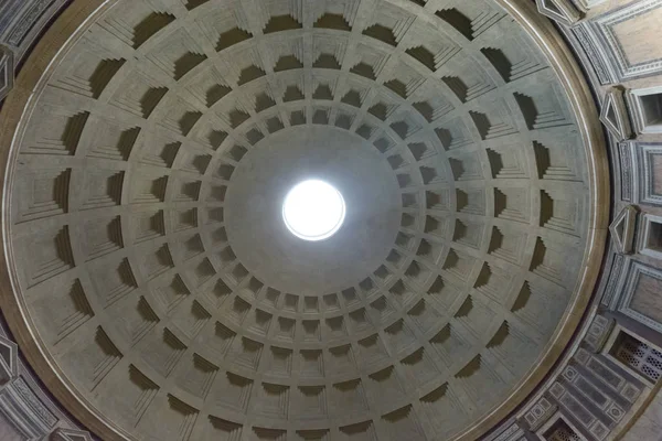 Trou Dans Toit Panthéon Rome Italie Soleil Regarde Travers — Photo