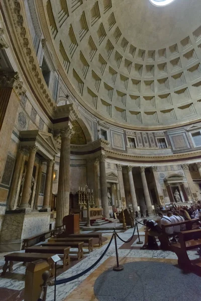 Trou Dans Toit Panthéon Rome Italie Soleil Regarde Travers — Photo