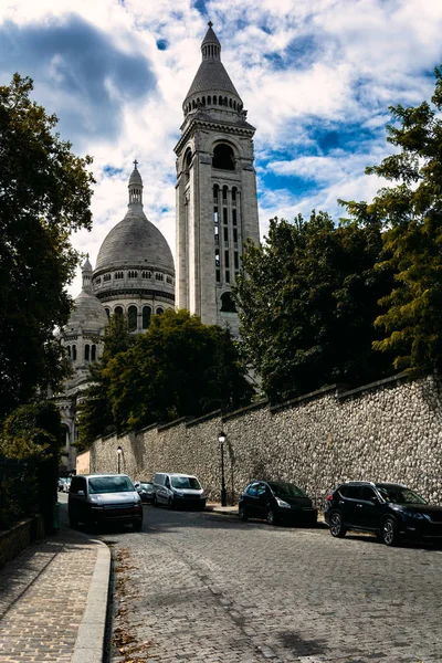 Sacre Coeur Catedral Piedra Caliza Montmarte París Francia Durante Día —  Fotos de Stock
