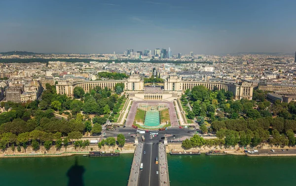 Trocadero monumement as seen from second level of eiffel tower,paris,France