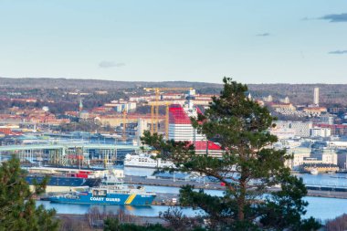 gothenburg City ramberget tepenin üstünden kuş bakışı manzaralar