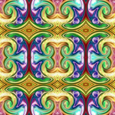 Renkli dijital sanat, oryantal model, geometrik doku, mistik motifi, arka plan, fantastik tasarım. 