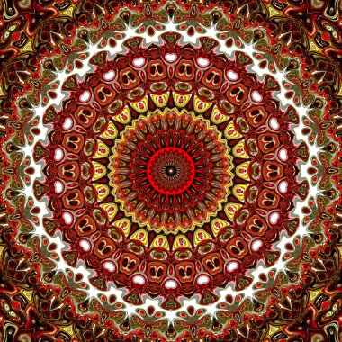 Renkli dijital sanat, oryantal model, geometrik doku, mistik motifi, arka plan, fantastik tasarım. 