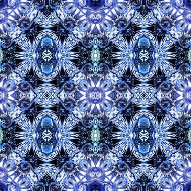 Renkli dijital sanat, oryantal model, geometrik doku, mistik motifi, arka plan, fantastik tasarım. 