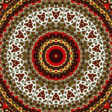 Renkli dijital sanat, oryantal model, geometrik doku, mistik motifi, arka plan, fantastik tasarım. 