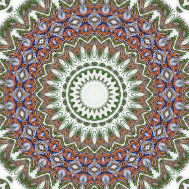 Renkli dijital sanat, oryantal model, geometrik doku, mistik motifi, arka plan, fantastik tasarım. 