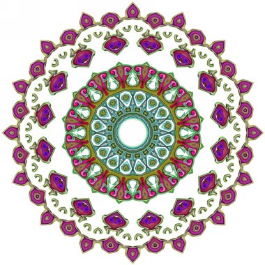 Renkli dijital sanat, oryantal model, geometrik doku, mistik motifi, arka plan, fantastik tasarım. 