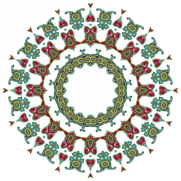 Renkli dijital sanat, oryantal model, geometrik doku, mistik motifi, arka plan, fantastik tasarım. 