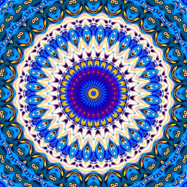 Renkli dijital sanat, oryantal model, geometrik doku, mistik motifi, arka plan, fantastik tasarım. 