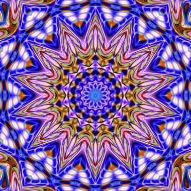 Renkli dijital sanat, oryantal model, geometrik doku, mistik motifi, arka plan, fantastik tasarım. 