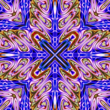 Renkli dijital sanat, oryantal model, geometrik doku, mistik motifi, arka plan, fantastik tasarım. 