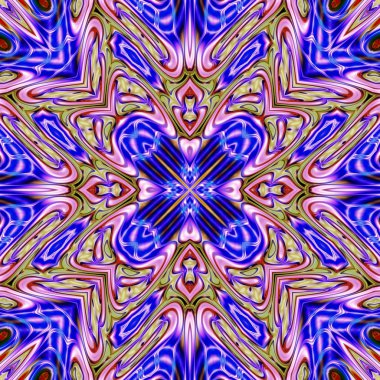 Renkli dijital sanat, oryantal model, geometrik doku, mistik motifi, arka plan, fantastik tasarım. 