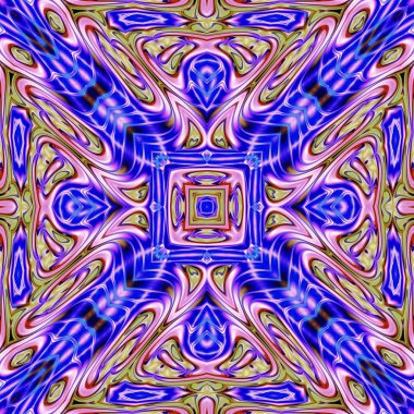 Renkli dijital sanat, oryantal model, geometrik doku, mistik motifi, arka plan, fantastik tasarım. 