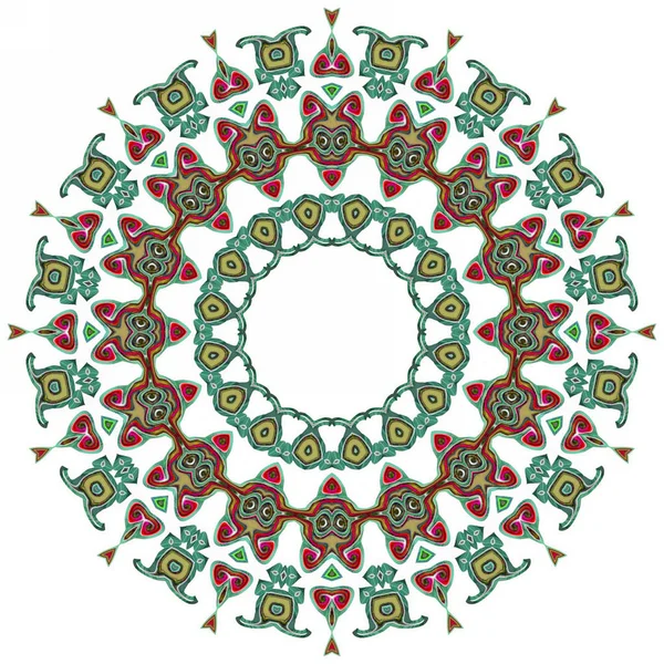 Renkli dijital sanat, oryantal model, geometrik doku, mistik motifi, arka plan, fantastik tasarım. 