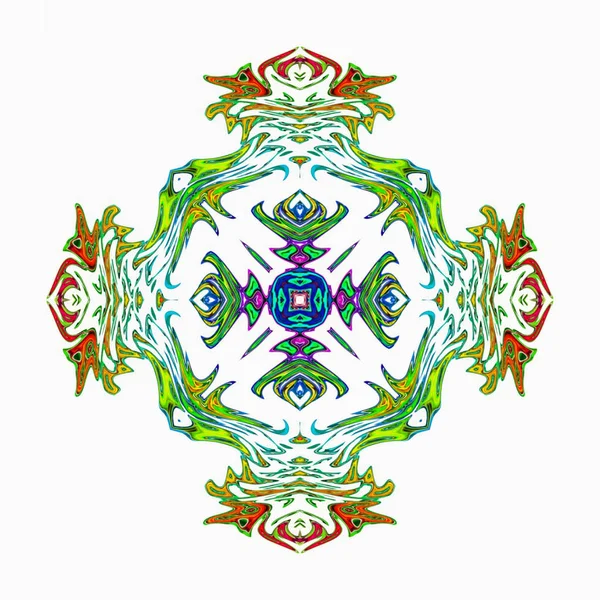 Renkli dijital sanat, oryantal model, geometrik doku, mistik motifi, arka plan, fantastik tasarım. 