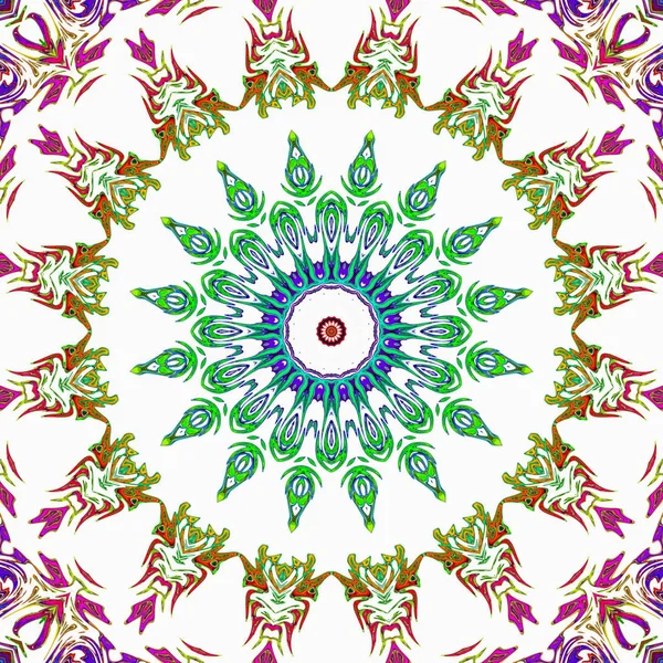 Renkli dijital sanat, oryantal model, geometrik doku, mistik motifi, arka plan, fantastik tasarım. 