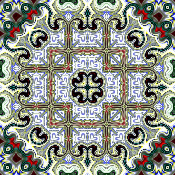 Renkli dijital sanat, oryantal model, geometrik doku, mistik motifi, arka plan, fantastik tasarım. 